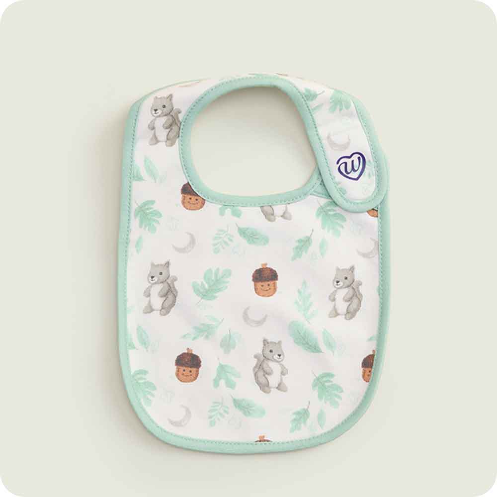 Alternative view of Gray Squirrel Bib Set